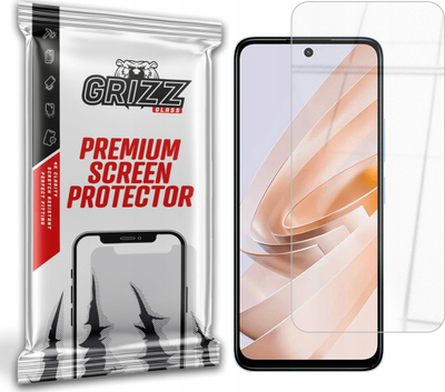 Xham mbrojtës Grizz HybridGlass 9H për Xiaomi Redmi Note 13R, e mbulon gjithë ekranin, transparent