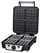 Aparat për waffle Ravanson GR-7030, 4 waffle, 1100W, i zi