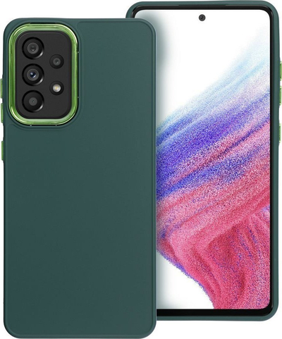 Kllaf telefoni OEM Frame për Samsung A52 A52s, TPU PC, me mbrojtje kamere, jeshil i errët