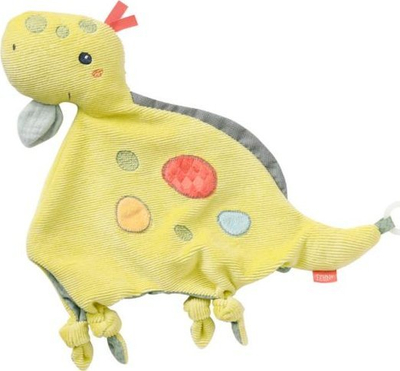 Lodër pelushi Fehn Cuddle Cloth kukull dore Dino Diego, për bebe, me zhurmë, shumëngjyrësh