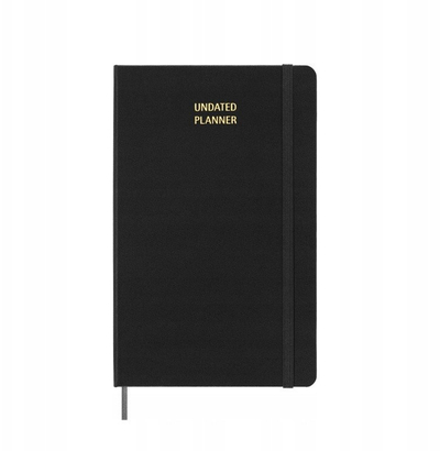 Planifikues javor Moleskine Undated, 13 x 21 cm, kapak i fortë, i zi