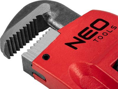 Çelës tubash Neo Pipe Wrench Stillson, 600 mm, hapje 100 mm, i kuq