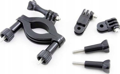 Mbajtëse për kamerë sportive Xrec Roll Bar XL, për tuba 25–65 mm, për GoPro dhe SJCAM, e zezë