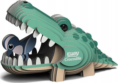 Puzzle 3D Eugy Crocodile, 22 pjesë, ekologjik, për fëmijë 6+