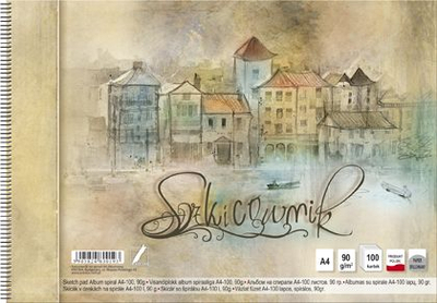 Bllok vizatimi Kreska Sketch Pad, A4, 100 fletë, 90 g/m²