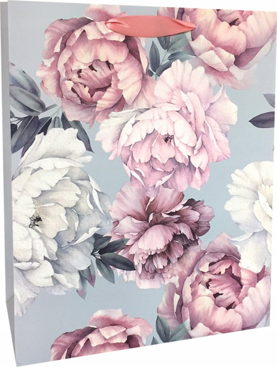 Qese dhurate Incood Peonies, 26x32 cm, letër, me ngjyra