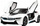 Makinë me telekomandë Rastar BMW i8, 1:14, 2.4GHz, e bardhë