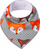 Përparëse-shall pambuku “Cotton Bib Scarf with Foxes”, pambuk 100%, që s’e merr uji, shumëngjyrëshe