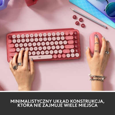 Tastierë Logitech POP Keys (920-010737), US, korale