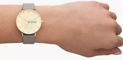 Orë për femra Skagen Riis SKW3091, e hirtë/artë