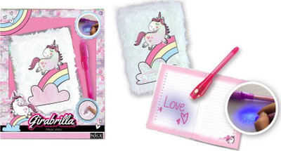 Магичен дневник Girabrilla Nice Unicorn, со еднорог, шарен