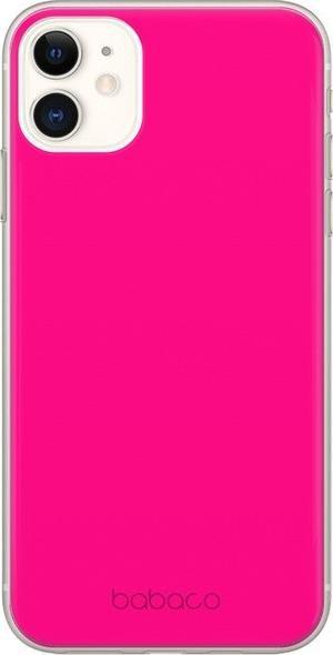 Maskë Babaco Classic 008 për iPhone 11 Pro Max, silikon, 6.5", rozë e errët