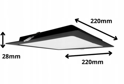 Spot tavani LED Vito DL-1, katror, 18W, 4000K, i zi
