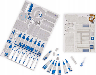 Model ndërtimi 4D Build R2-D2, figurë 3D, Star Wars