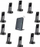 Telefon pa tel Yealink W73H IP DECT, ekran me ngjyra 1.8", HD Voice, i zi