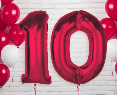 Balonë me numrin 1 Godan Smart, 92 cm, e kuqe