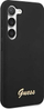 Mbrojtëse telefoni Guess Silicone Script Metal Logo për Samsung Galaxy S23, silikon, e zezë