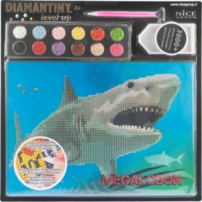 Set mozaiku me diamante Diamond Mosaic Level Up Megalodon Russell, kreativ, shumëngjyrësh