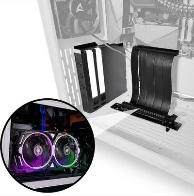 Kit montimi vertikal për GPU Sharkoon VGCK, për kasa MS-Y1000 MS-Z1000, kompakt, i zi