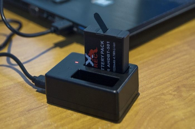 Karikues baterish AHDBT-501 për GoPro HERO 7 6 5, i zi