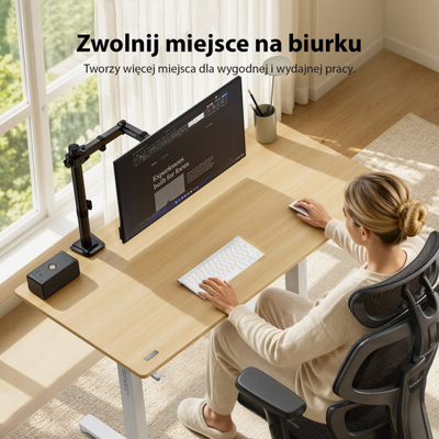 Mbajtëse biure për monitor SENSE7 FLOAT Light ARM, 17"-32", VESA 75x75 100x100, e zezë