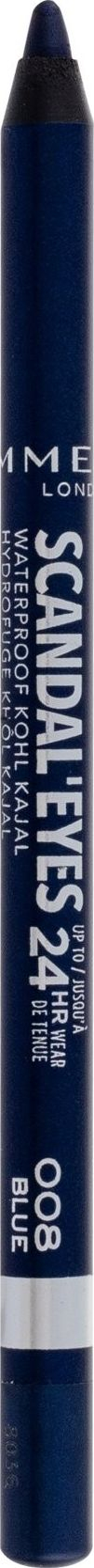 Laps sysh Rimmel ScandalEyes 24-orësh Waterproof, 1.2g, ngjyra 008 Blue