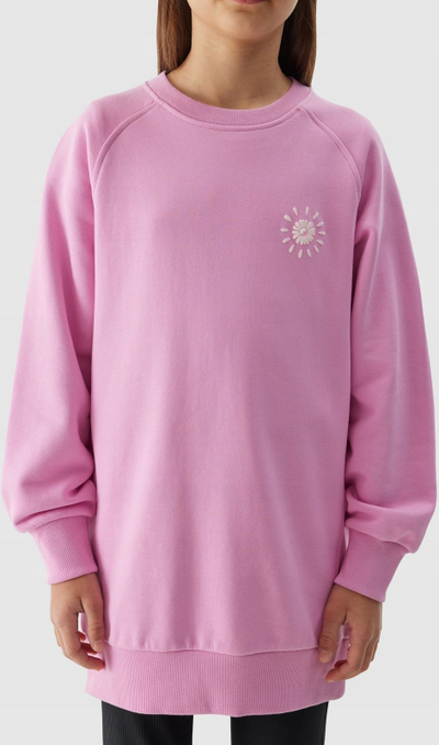 Bluza për goca 4F Jr 4FJWSS24TSWSF0946, pambuk, rozë