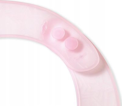 Babero BabyOno Ultra-thin, silikon, nga 6 muaj, rozë