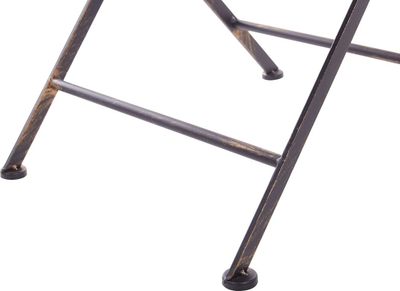 Tavolinë bistro Beliani Bormio, 70x70 cm, metal, e zezë