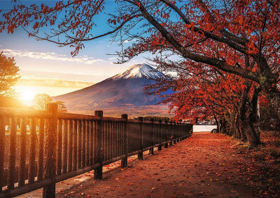 Puzzle Trefl Premium Plus Mount Fuji Japonia, 1000 copa, seria Photo Odyssey, shumëngjyrësh