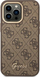 Kapak telefoni Guess për iPhone 14, PC TPU PU, 4G, ngjyrë kafe