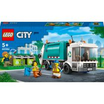 Set LEGO City Recycling Truck 60386, kamion riciklimi, me minifigura, shumëngjyrëshe