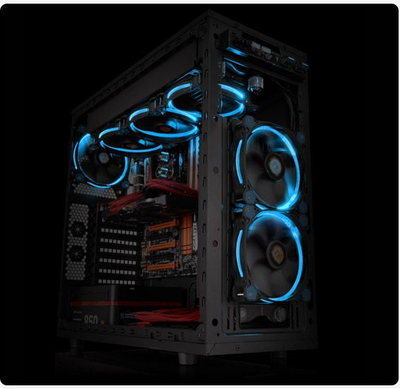 Ftohës Thermaltake Riing LED, 140 mm, i kaltër