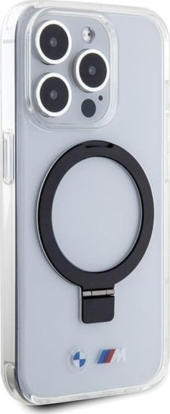 Maskë mbrojtëse BMW M Series, hardcase me unazë dhe MagSafe për iPhone 15 Pro, transparente