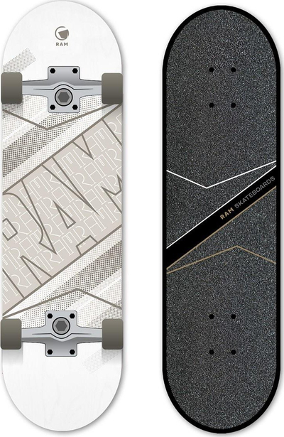 Skateboard RAM Torque Tundra, 77.5 x 18.4 cm, rrota 90A, i bardhë