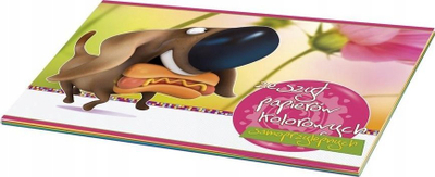 Bllok shënimesh Koma Plast Colored Paper A5, fletë me ngjyra
