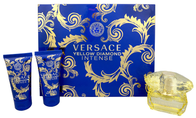Set Versace, parfum Yellow Diamond Intense 50 ml + xhel dushi 50 ml + losion trupi 50 ml