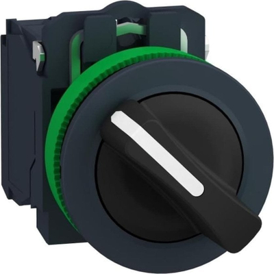 Çelës rrotullues Schneider Electric Harmony XB5 XB5FD25, 2 pozicione me qëndrim, 1NO 1NC, i zi