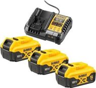 Set bateri dhe karikues DeWALT DCB1104P3 QW, 18V 5Ah Li Ion, prizë euro