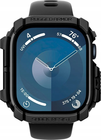 Kapak Spigen Rugged Armor për Apple Watch 10 42mm, i zi matt