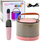 Set karaoke Lean Toys K52, altoparlant Bluetooth RGB, mikrofon wireless, rozë