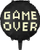 Balonë me shkrim PartyDeco Game Over, 45cm, e zezë