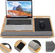 Tavolinë laptopi Mozos Ergo-wood, bambu natyrale, jastëk shkumë, kafe
