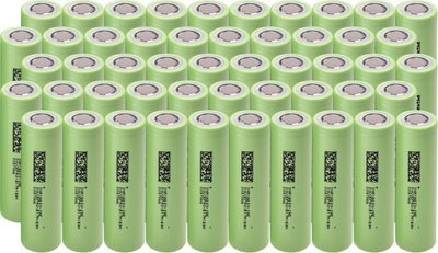Bateri e rikarikueshme Green Cell 18650, 2900mAh, set 50 copë, jeshile