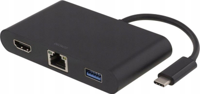 Stacion dokimi DELTACO USB C, HDMI RJ45 USB A, i zi