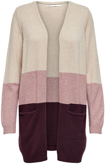 Triko Only ONLQUEEN, bezhë/ burgundy L