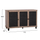 [OUTLET] Raft për këpucë 3-dyersh Sonama&e zezë 112×30×68.5 cm (HM2267.02), zezë