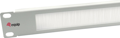Panel hyrës kabllosh Equip 10", 1U, me furçë, gri