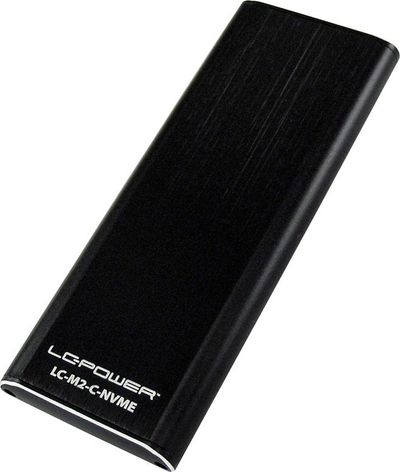 Kuti e jashtme SSD LC-Power LC-M2-C-NVME, M.2 NVMe, USB-C 3.2 Gen 2, argjendtë