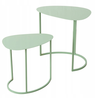 Set tavolinash kafe Boltze Home Jerry, metal, 45 x 30 cm, jeshile